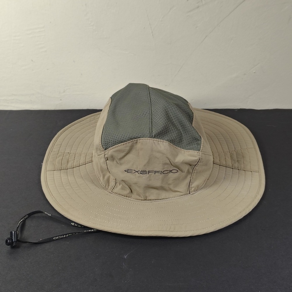 ExOfficio Sun Hat Size L/XL Light Khaki Nylon Mesh Breathable Hiking Safari